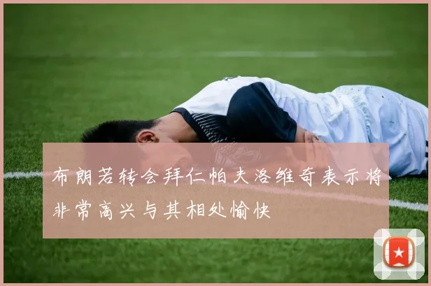 布朗若转会拜仁帕夫洛维奇表示将非常高兴与其相处愉快